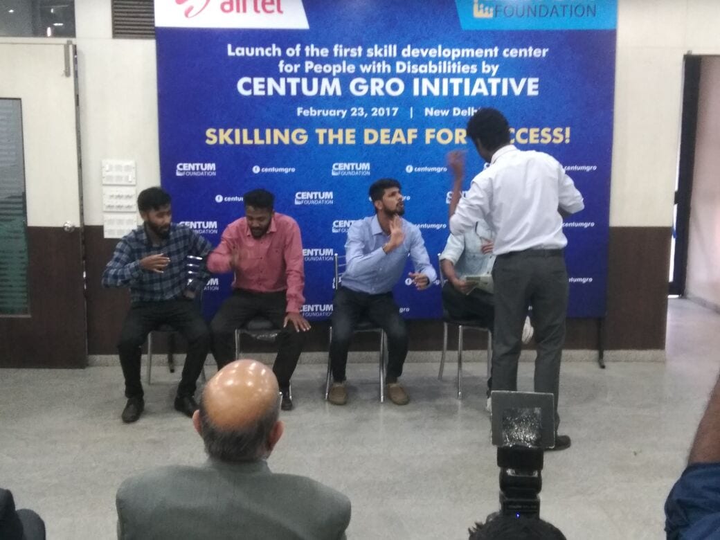 Centum Foundation launches a new initiative Centum GRO to skill deaf youth in India