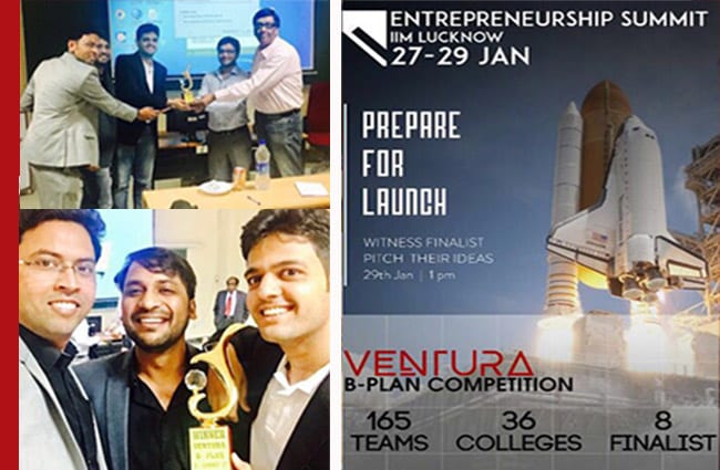 Four-member team of IIM Bangalore’s EPGP students wins first prize at IIM Lucknow’s entrepreneurship summit