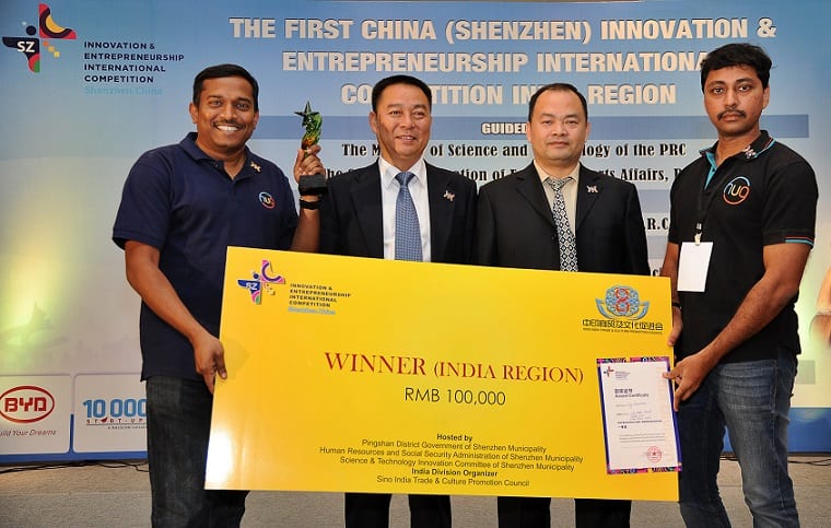 Winners of the India Region Round of the 1st China (Shenzhen) Innovation and Entrepreneurship International Competition announced