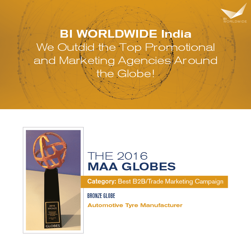 BI WORLDWIDE India wins Bronze award at the MAA Worldwide Globes