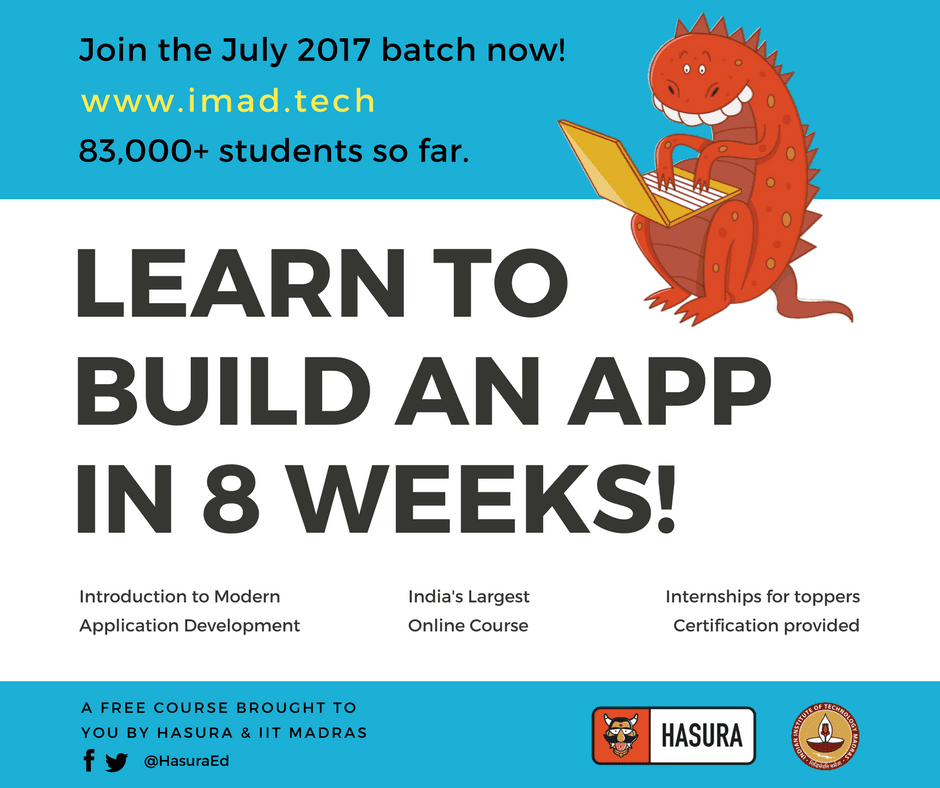 Learn to design 'Mobile Apps' from IIT Madras at zero cost! Registrations open