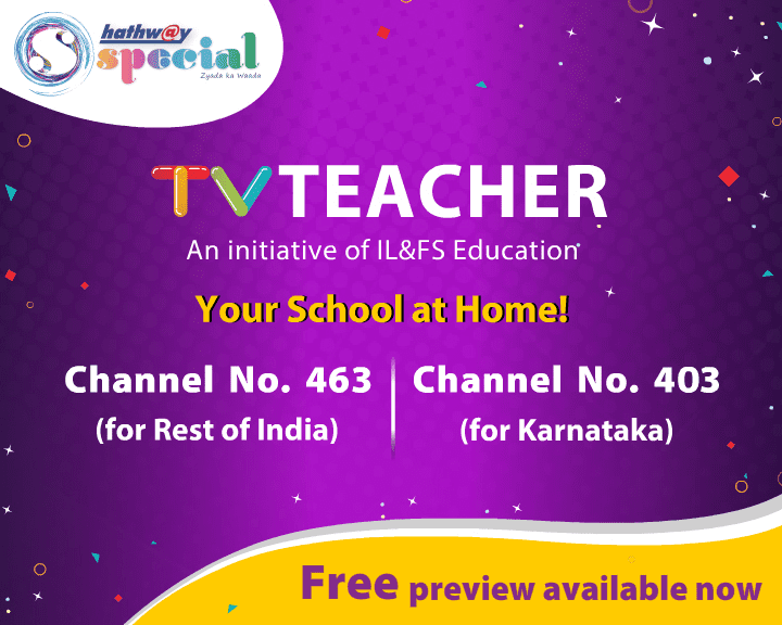 TVTeacher channel launched by IL&FS Education in partnership with Hathway Foray