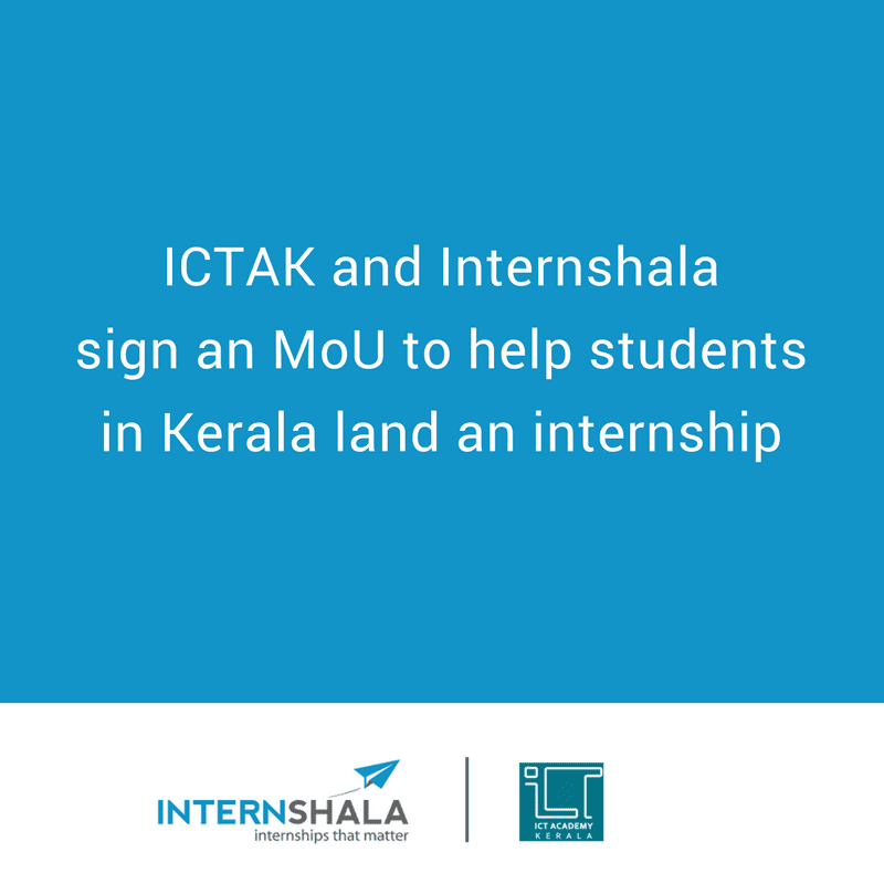 Internshala, ICT Academy of Kerala sign MoU: Internships for 35,000+ students