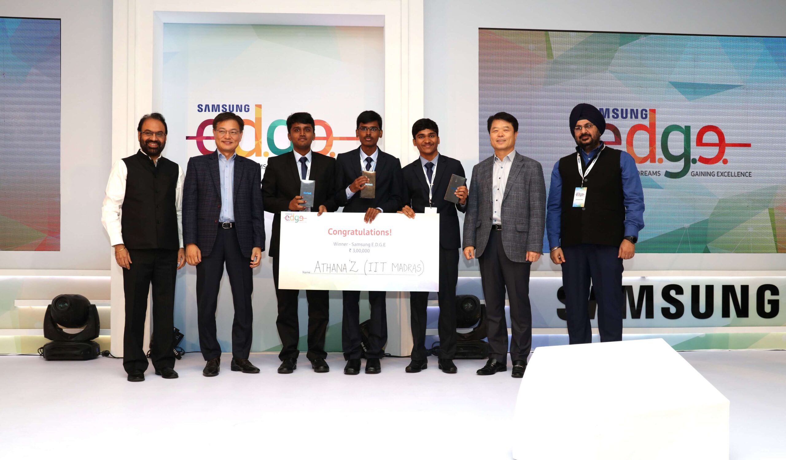 IIT Madras wins first prize, NID Ahmedabad second & IIM Lucknow third at Second Season of Samsung E.D.G.E. 2017