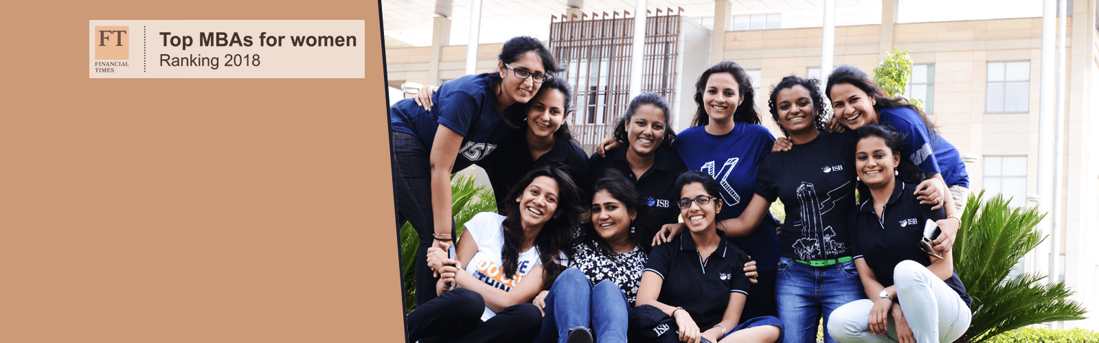 ISB ranks #26 in the Financial Times Top 50 MBAs for Women Ranking 2018