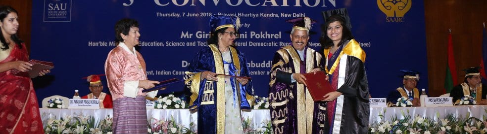 65 foreign students receive degrees at South Asian University’s third convocation