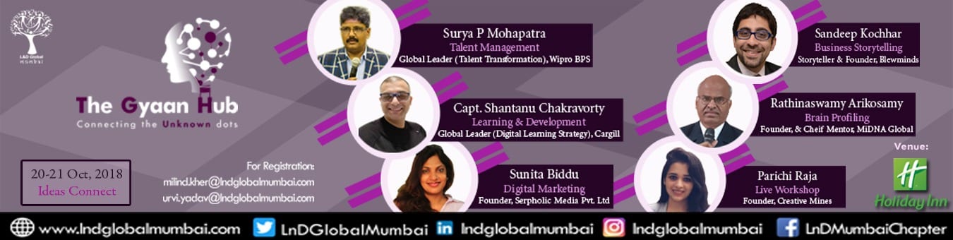L&D Mumbai presents The Gyaan Hub conference on 20 & 21 Oct 2018