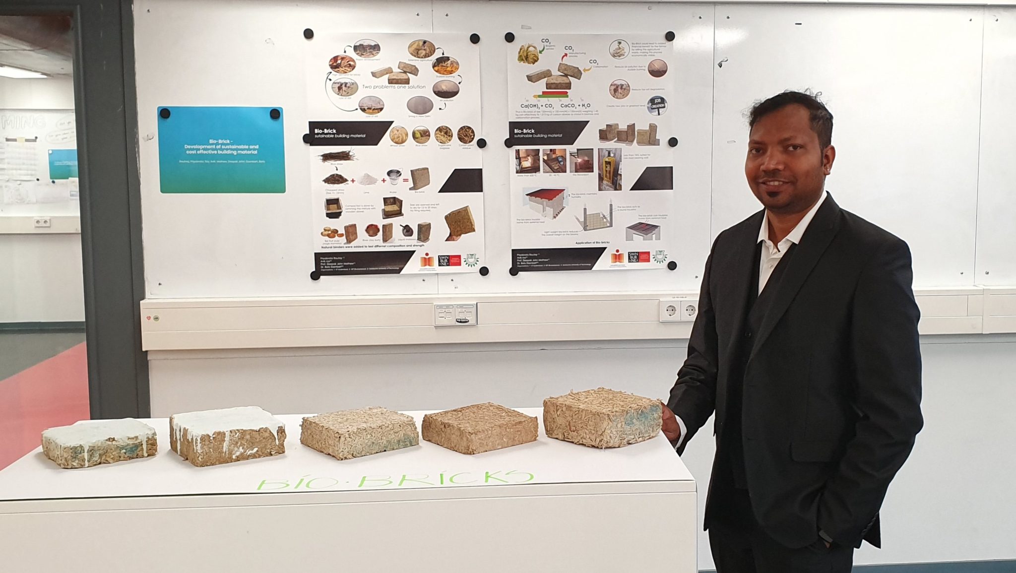 IIT Hyderabad & KIIT Bhubaneshwar Researchers develop ‘bio-bricks’ from Agricultural Waste Products