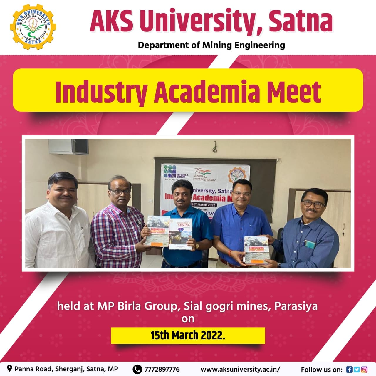 AKS University Satna Hiring Faculty Posts for Multiple Departments