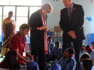 British Prime Minister visits Stonehill Government School in Bangalore