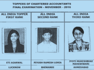 Meet the toppers of Chartered Accountants Final Examinations Nov 2016