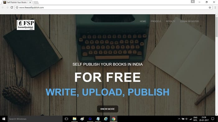 Free self publishing website launched for aspiring author in India