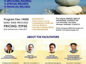 Holistic Wellness workshop in Mumbai on 26 March 2017