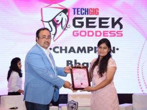 Bharti of Maharaja Surajmal Institute is crowned as TechGig’s Geek Goddess 2017