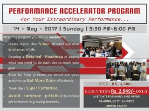 Skypath Consulting presents Performance Acceleration Program on 14 May 2017 for Entrepreneurs