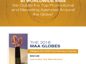BI WORLDWIDE India wins Bronze award at the MAA Worldwide Globes