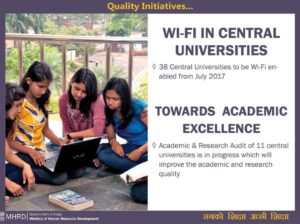 38 Central Universities will be Wi-Fi enabled from July 2017