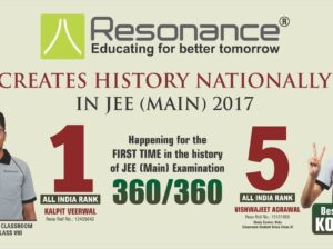 Resonance strikes a big in the JEE Main 2017 results