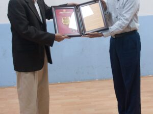 Prof. Bhaskar Ramamurthi (RIGHT), Director, IIT Madras, presented the Distinguished Alumnus Award on Prof. Anand Raghunathan (LEFT), Purdue University, during Alumnite on Saturday, 22 July 2017