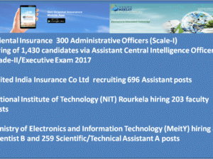 Find the list of more than five government or PSU organizations where recruitment drive is going on