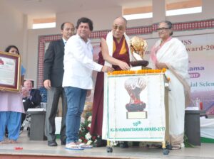 His Holiness The Dalai Lama receives KISS Humanitarian Award 2017