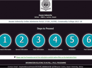 Assam University releases MPhil/ PhD admission notification 2018 ! Apply now