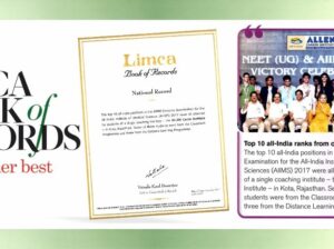 Kota Institute makes it Into the Limca Book of Records