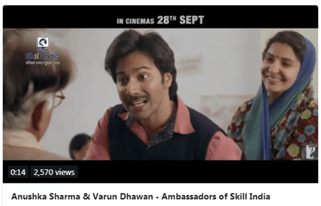 Varun Dhawan and Anushka Sharma signed as ambassadors of Skill India Campaign