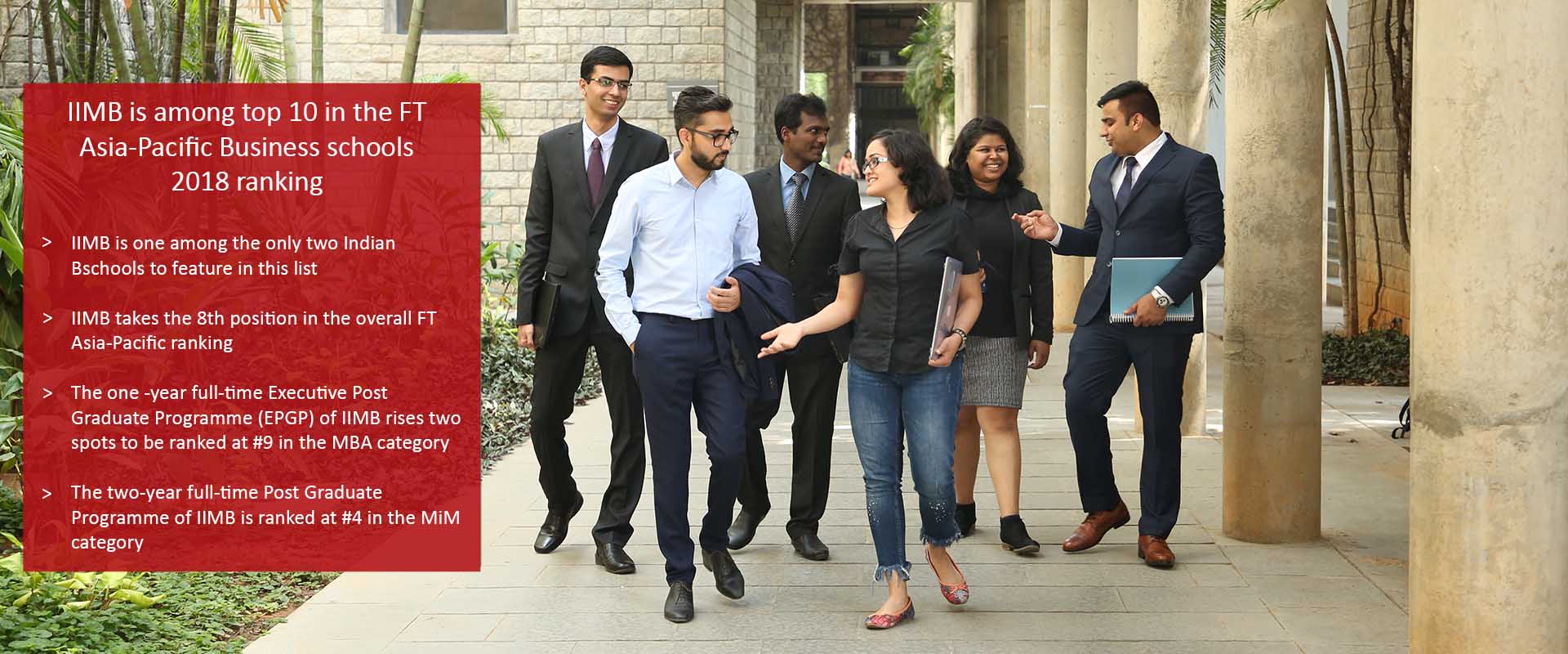 IIM Bangalore is among top 10 in the FT Asia-Pacific Business schools 2018 ranking