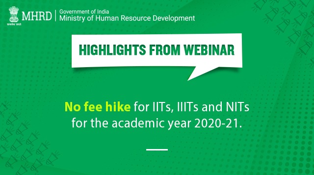 No hike in fees for IIT, IIITs and NITs for AY 2020-21: HRD Minister