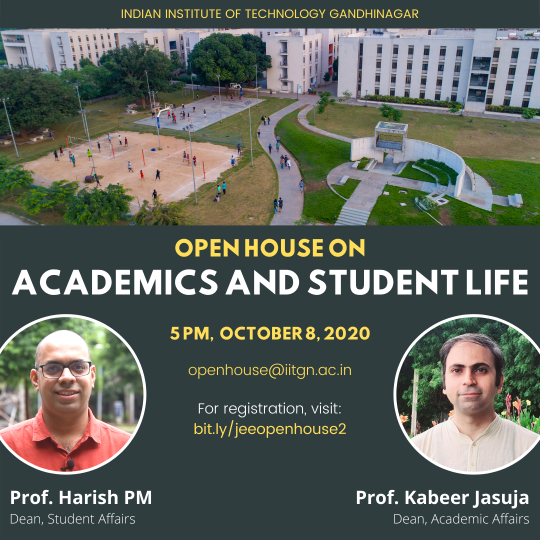 IIT Gandhinagar to host two more live JEE Open House with the Deans, students and alumni of IITGN