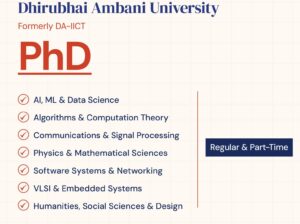 Dhirubhai Ambani University Opens PhD Admission July 2026 with Fellowship